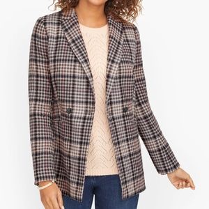 Talbots Double Breasted Bradwell Plaid Blazer - EUC - 2P